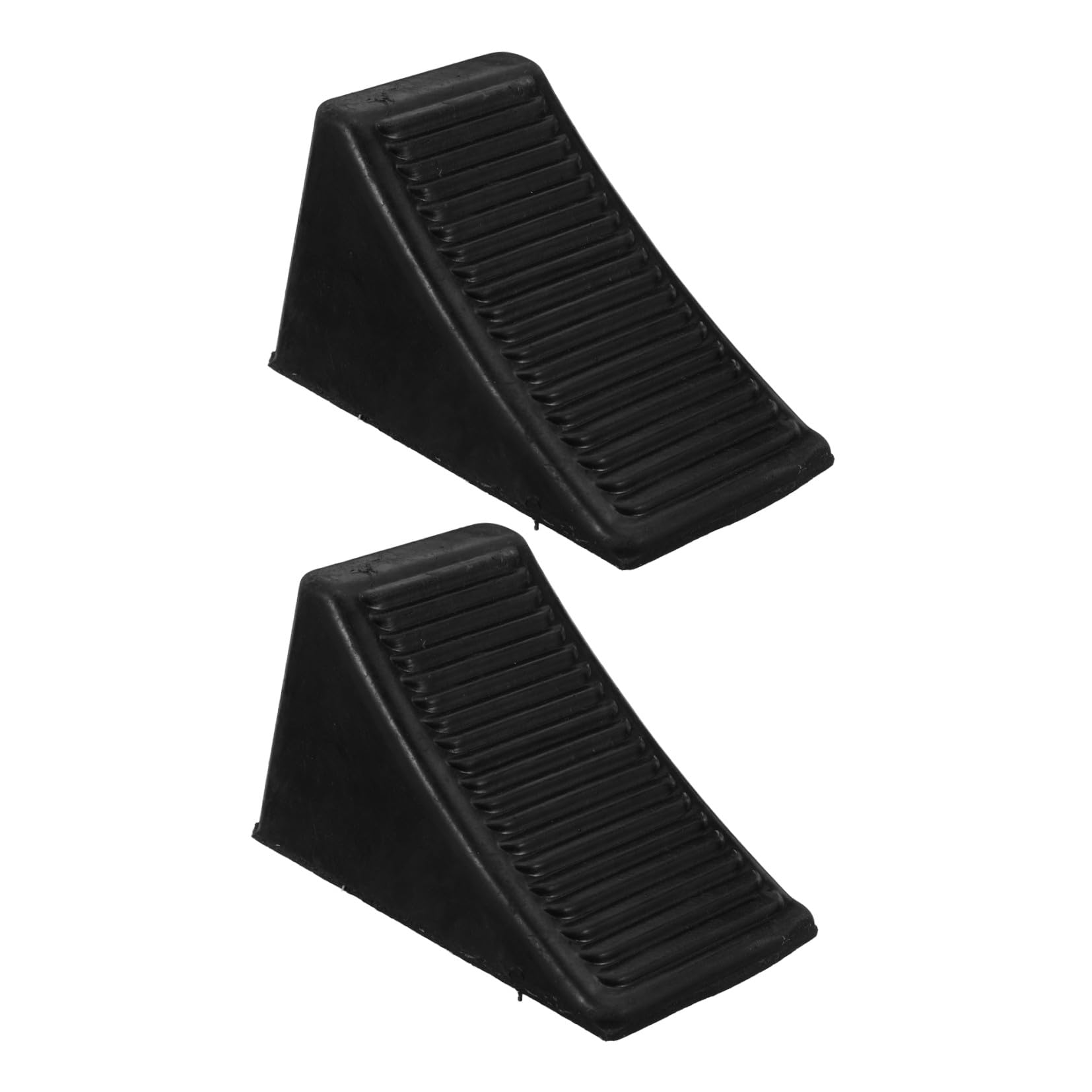 iplusmile 2 Stück Gummiradkeile mit Ring Rutschfeste Reifenstopper für Garage Dreieckige Radblocker für Kleinwagen Garagen Parkstopper für Auto Anhänger