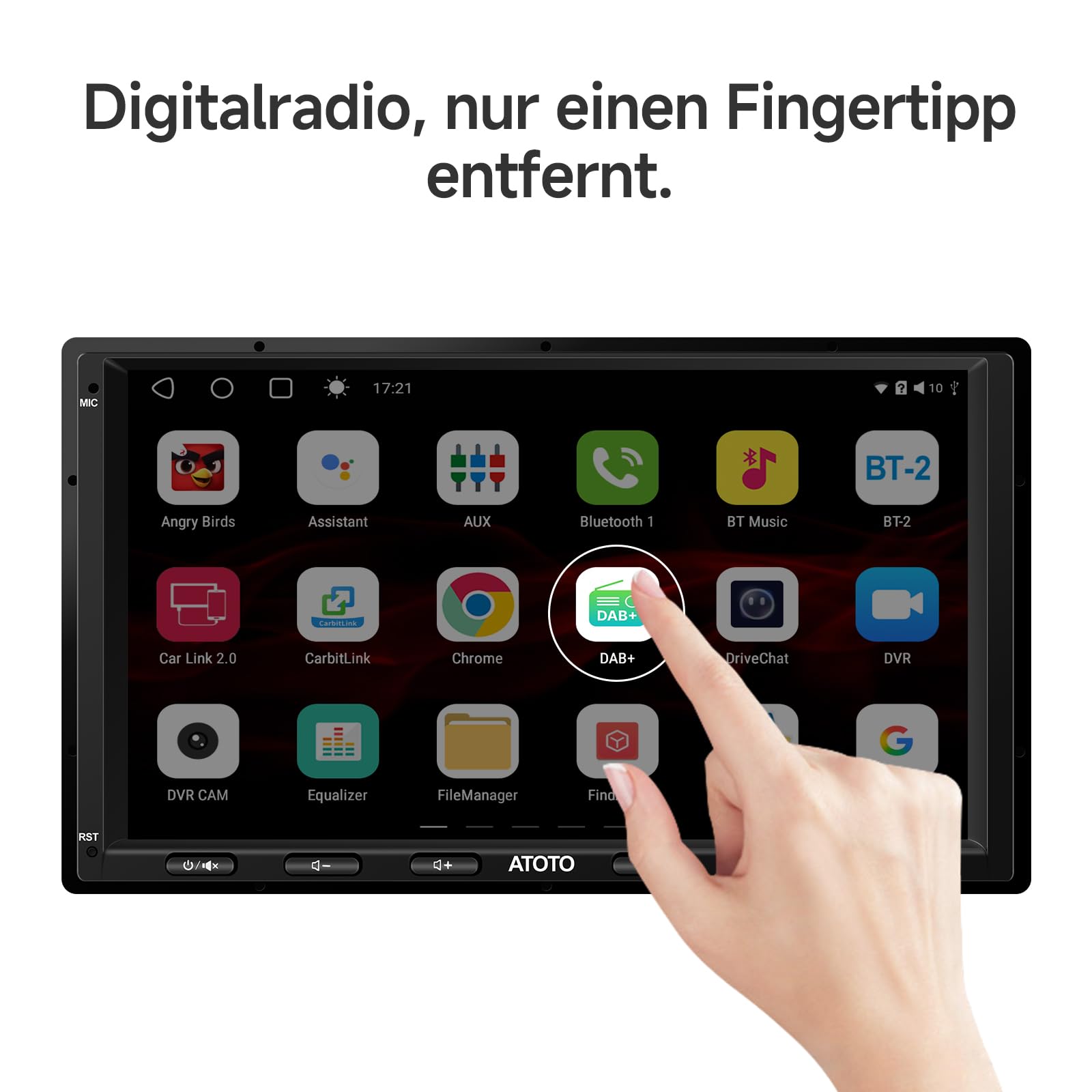 ATOTOZONE AC-4475 USB DAB+ Radioempfänger, Plug & Play, Nur Kompatibel Mit A5, A6, S8 Serie