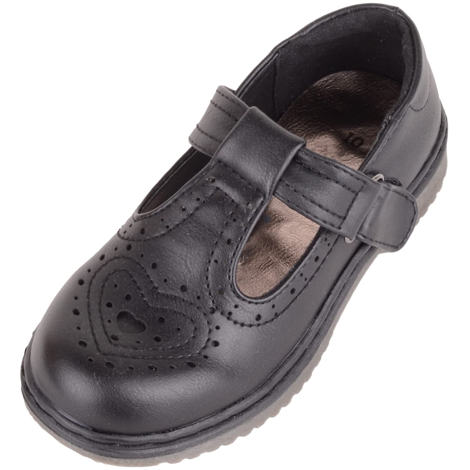 ABSOLUTE FOOTWEAR Zapatos de escuela formales elegantes para niños y niñas con diseño de corazón
