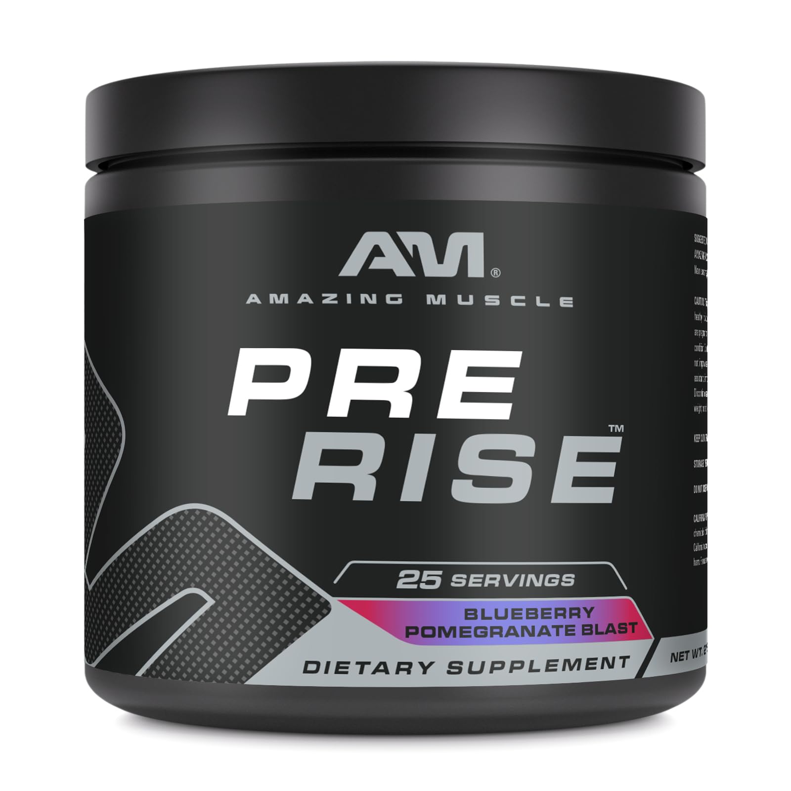 Amazing Muscle Pré-treino em pó com cafeína, beta-alanina e taurina, 25 porções