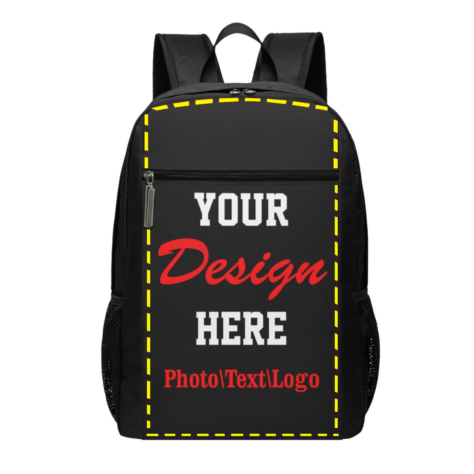 Custom Backpack, Personalized Laptop Backpack for Men Women, Customized Photo Text Logo Backpacks for Travel Work Camping 17in Style5