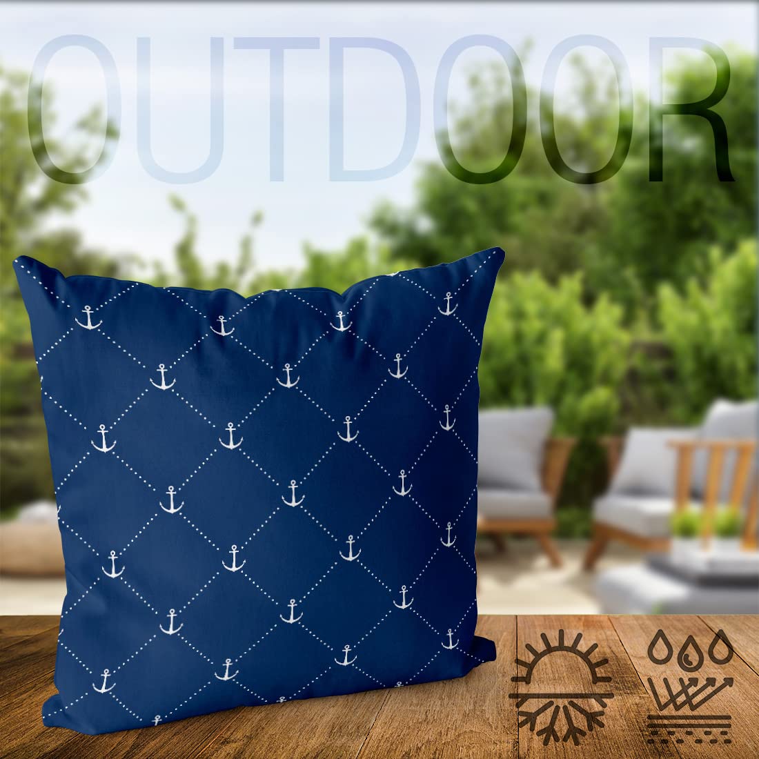 Cuscino Decorativo VOID Pecora Nera, Federa 40x40 Cm In Poliestere Impermeabile Per Interni Ed Esterni, Stampa Oeko-Tex, Antimacchia, Made In Germany