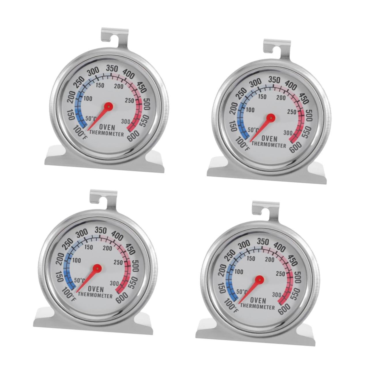 ABOOFAN 4 Piezas termometro de horno dial de termómetro de horno de alta temperatura termómetro para alimentos termometro de cocina Metal