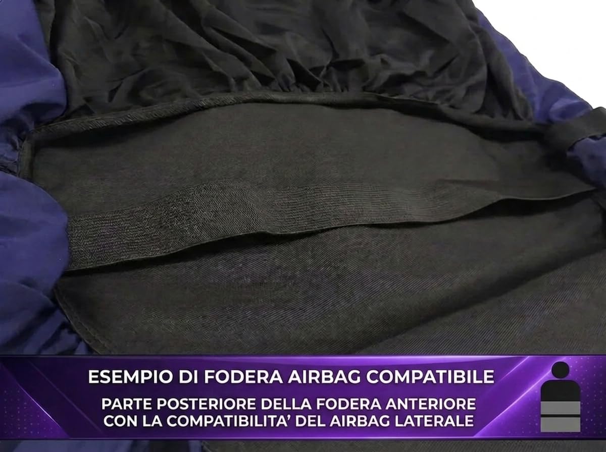 Rebeca Shop COPRISEDILI PER AUTO COMPATIBILI CON 500 MADE IN ITALY SET IN VARI COLORI (Nero/Fucsia)