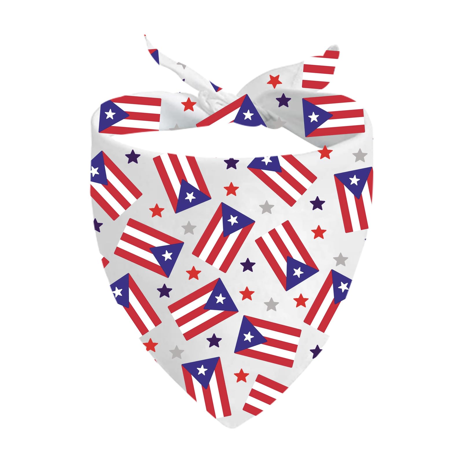 1 Piece Puerto Rico Flag Triangle Dog Bandana Boricua Flag Tie On Scarf Puerto Rican Gift Latina Merchandise (Puerto Rico D)
