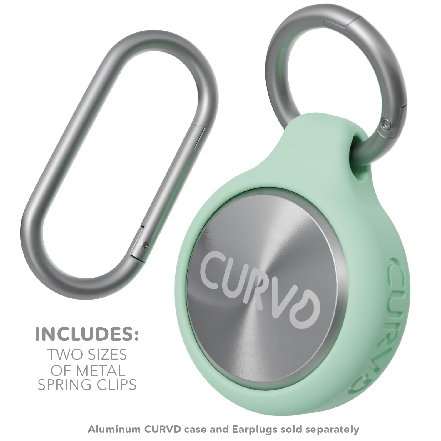 CURVD Clip per la custodia dei tappi per le orecchie per la conservazione sicura e il viaggio di tappi per le orecchie, clip per custodia di alta qualità. Supporto portatile in alluminio impermeabile,