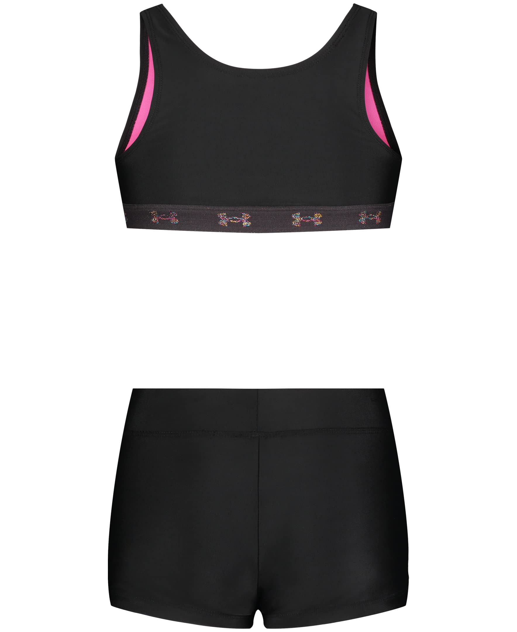 Under Armour Bikini und Shorts für Mädchen, Schwarzes Logo, 5 – Ansicht 3