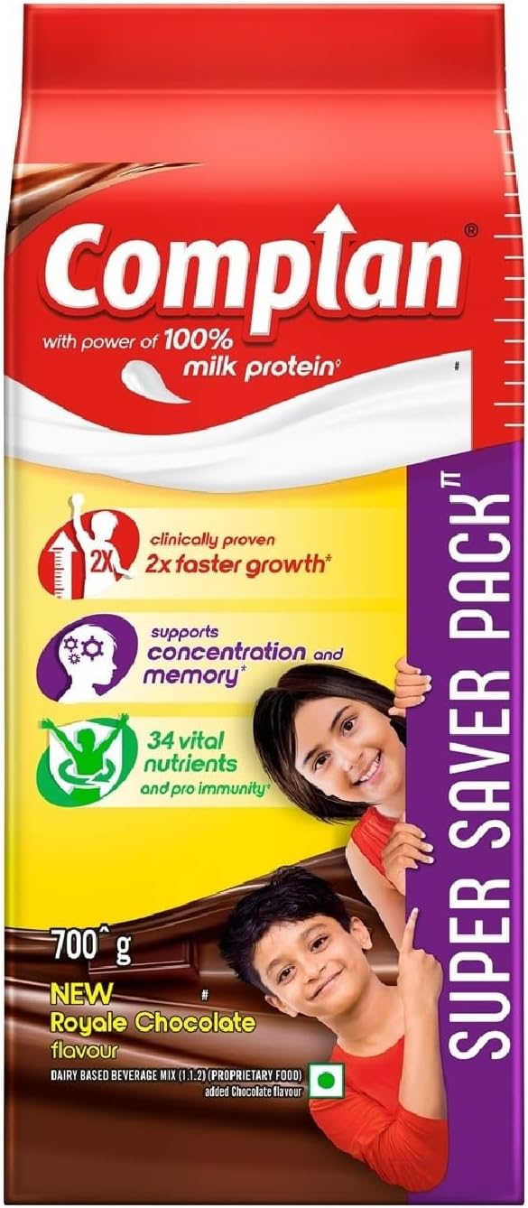 Nutrition Drink Powder for Children, Royale Chocolate Flavour, 700 g Carton | Nutrition drink for kids with protein & 34 vital nutrients