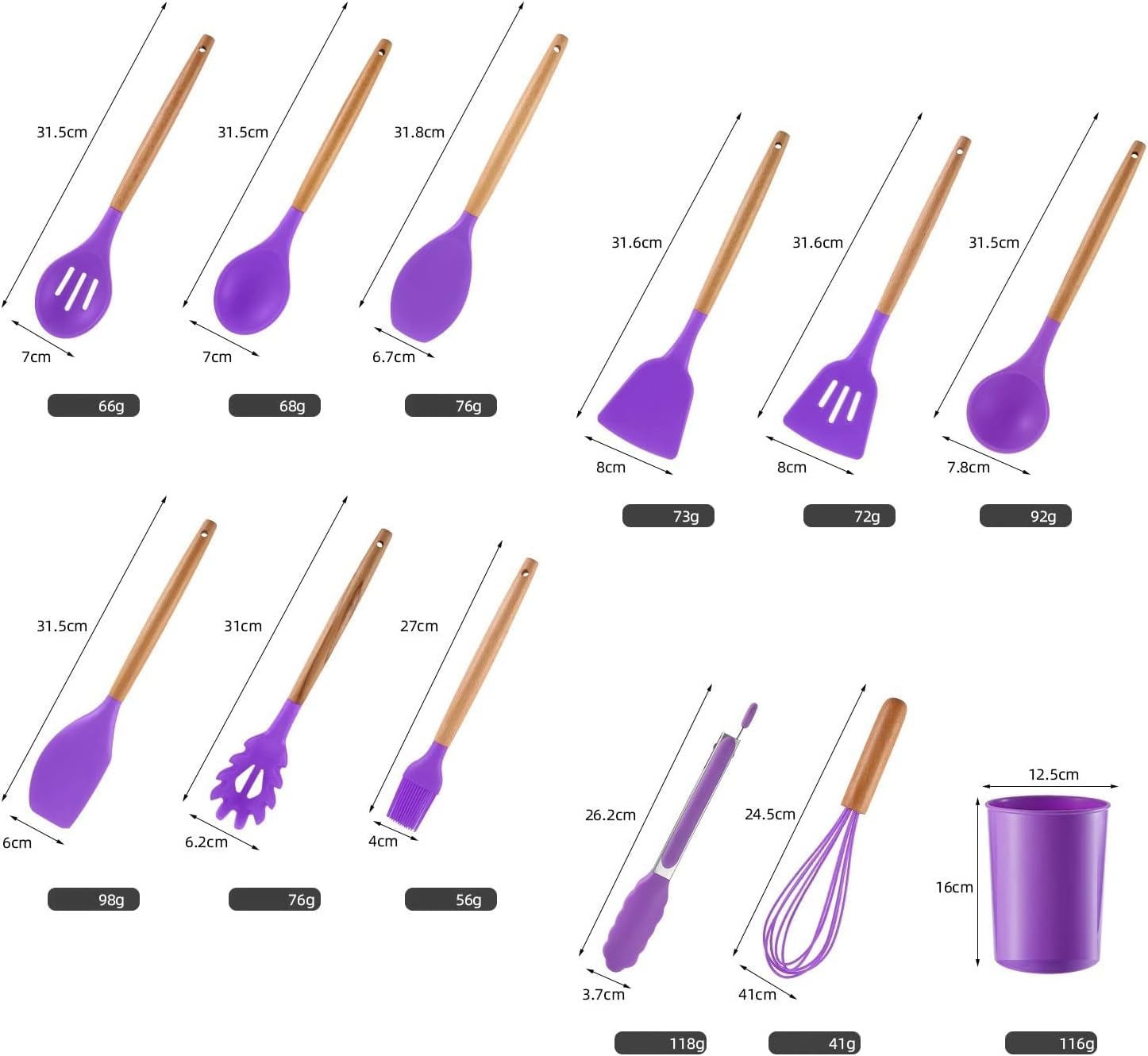Juegos de utensilios de cocina Juego de utensilios de cocina, juego de utensilios de cocina, utensilios de cocina de silicona, utensilios de cocina antiadherentes, juego de utensilios de cocina con ma