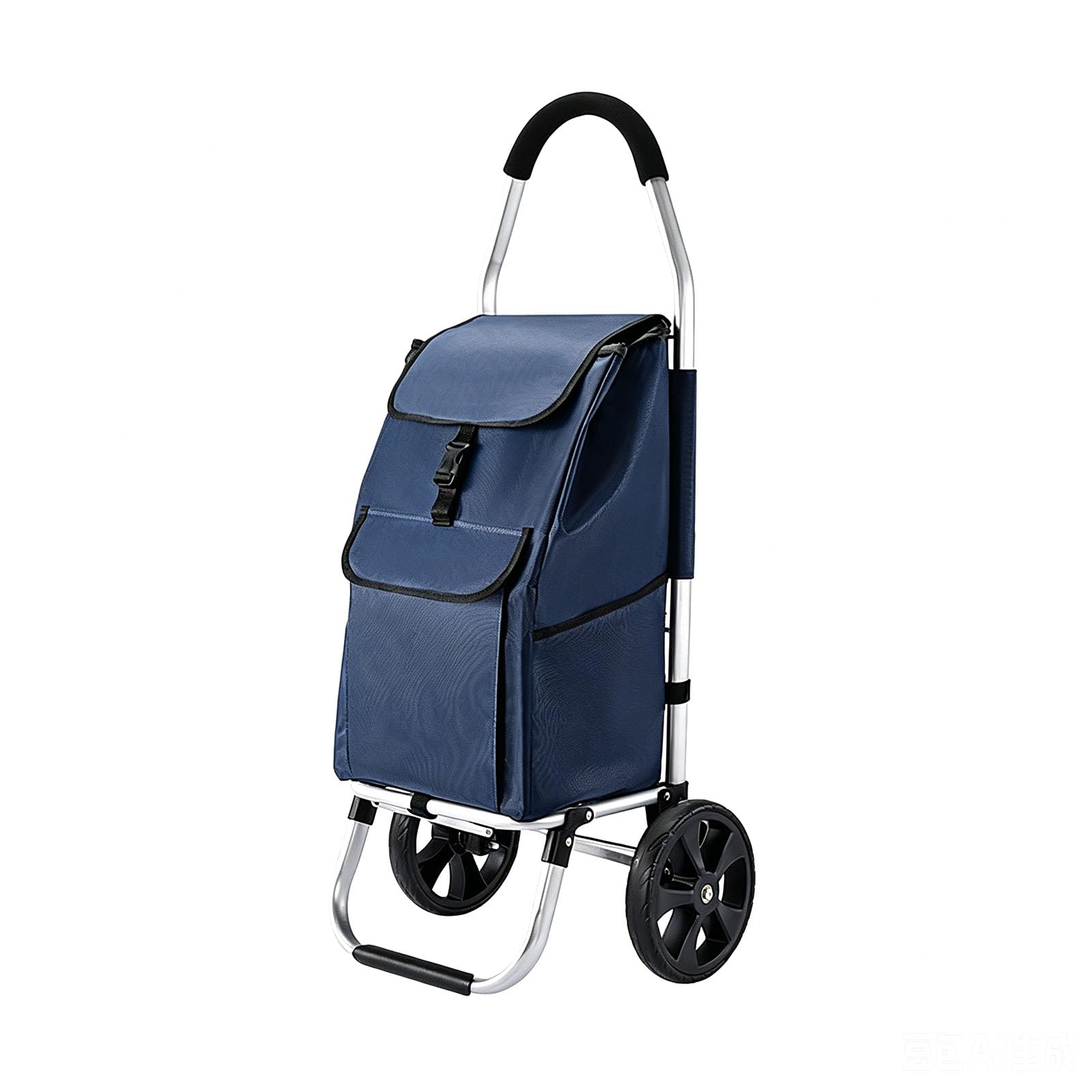 Carrello della Spesa Pieghevole, per Spese Bucato Campeggio e Altro Carrello Portatile Salvaspazio per Casa Supermercato e attività all'Aperto,Blu