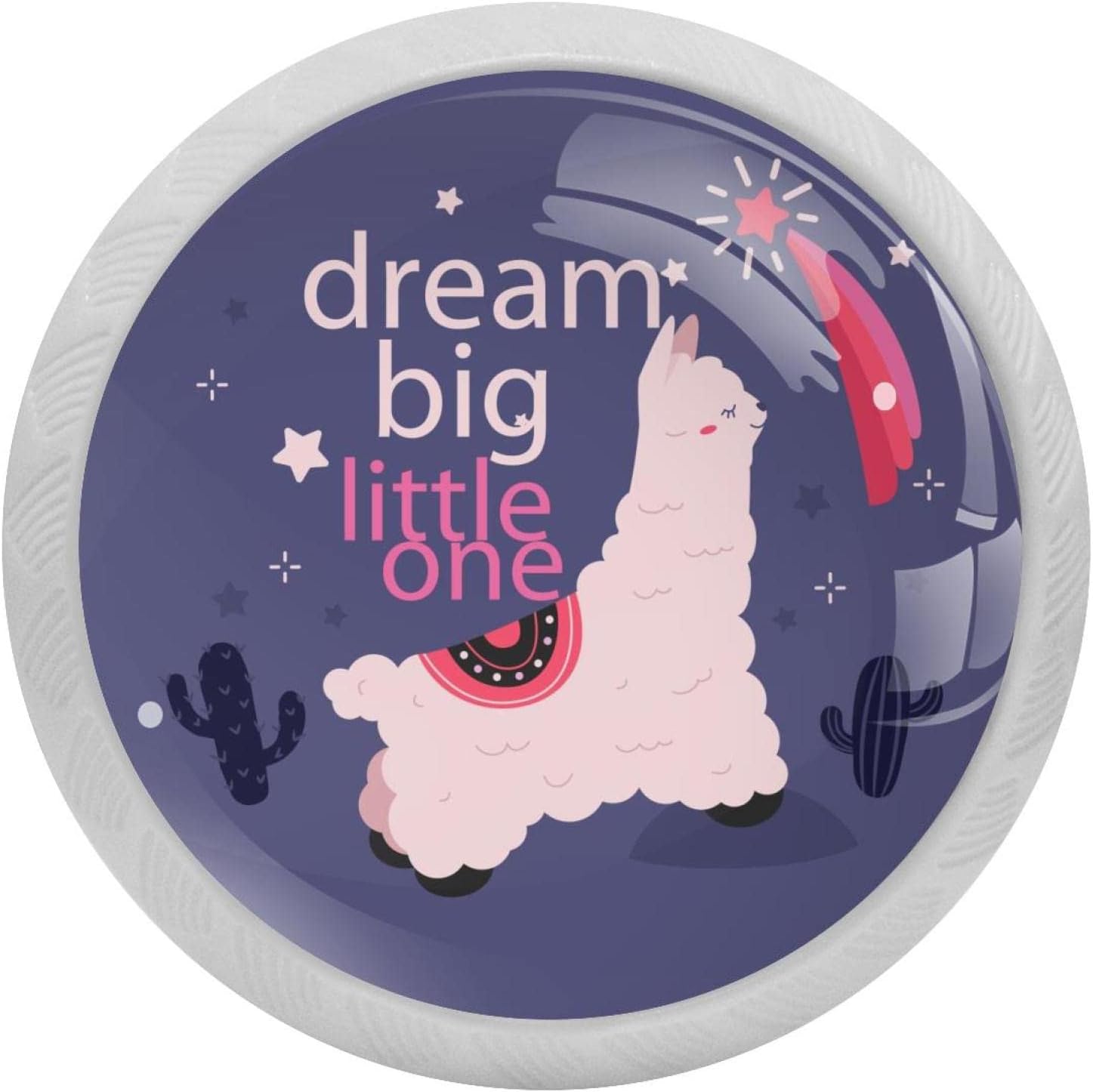 Dream Llama - Pomo para cajón de cristal (30 mm, mango ergonómico para muebles de cocina, aparador, armario