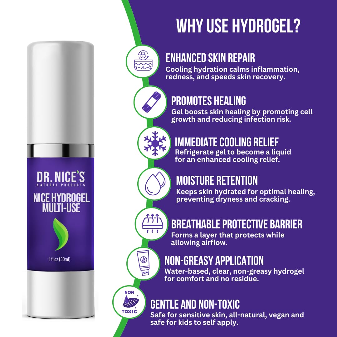 Dr. Nice's Nice Hydrogel Multi-use | Soothing and Calming Skin Care | All-Natural Ingredients Refreshing (30ml) — Amazon image 2