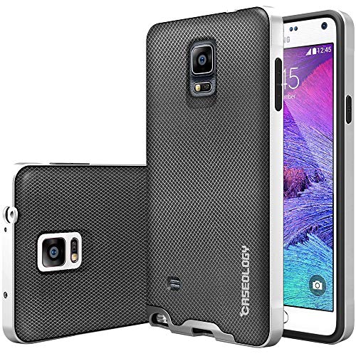 Galaxy Note 4 Case, Caseology [Envoy Series] Classic Rich Texture Leather [Mesh Silver] [Luxury Slim] for Samsung Galaxy Note 4