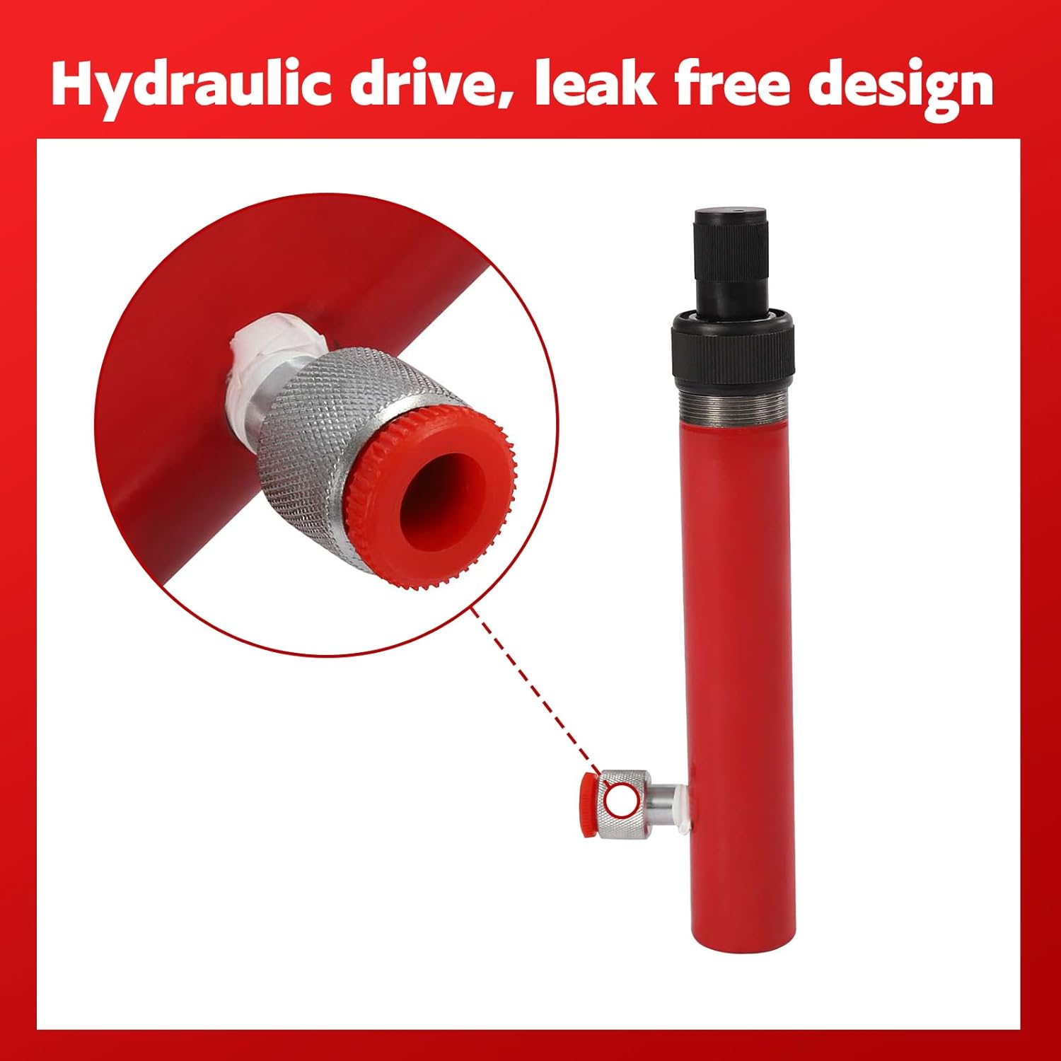 4 Ton Hydraulic Jack Stand Lift Ram Hydraulic Porta Power Type Cylinder Metal Jack Stand Auto Body Frame Repair Tool,for Heavy Equipment Repair