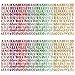 MADHOLLY 14 Sheets Letter Gift Alphabet Sticker, Colorful Self Adhesive Letter