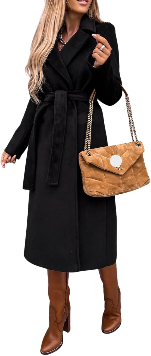 LIZALIG Winter Coats for Women Thermal Plus Size - Long Hooded Parka Simple Tailored Lines & Removable Long Strap