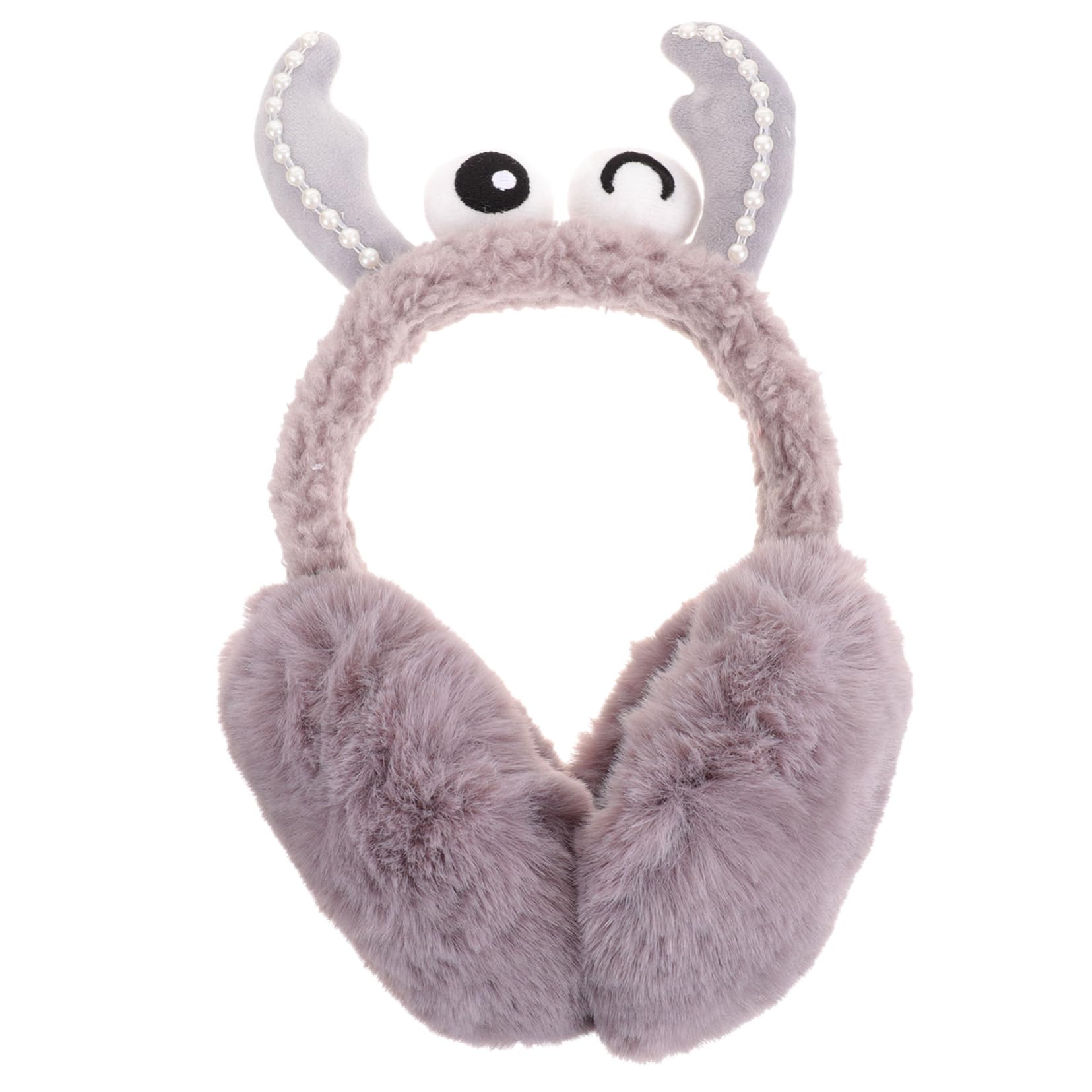 Beavorty Plush Crab Ear Muffs Winter Ear Warmers for Men and Women Cute Design Comfortable Ear Covers for Cold Weather present for Family and Friends
