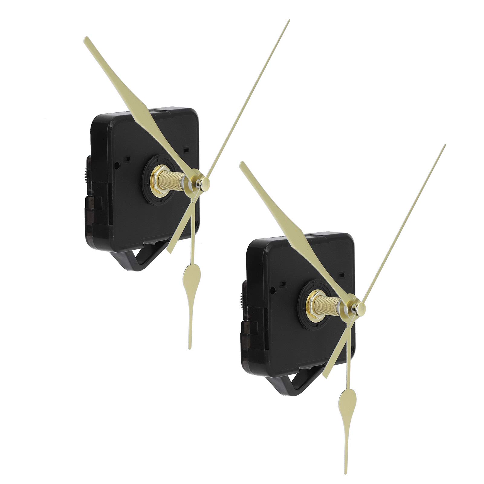 SIXRUN Quarz-Uhrwerk, ABS-DIY-Uhrenreparaturset mit Goldenen Zeigern, 2 Sets, 21 Mm Gewinde, 67 X 55 X 15 Mm, Batteriebetriebene Ersatzteile für das Basteln von Wanduhren Im Home Office