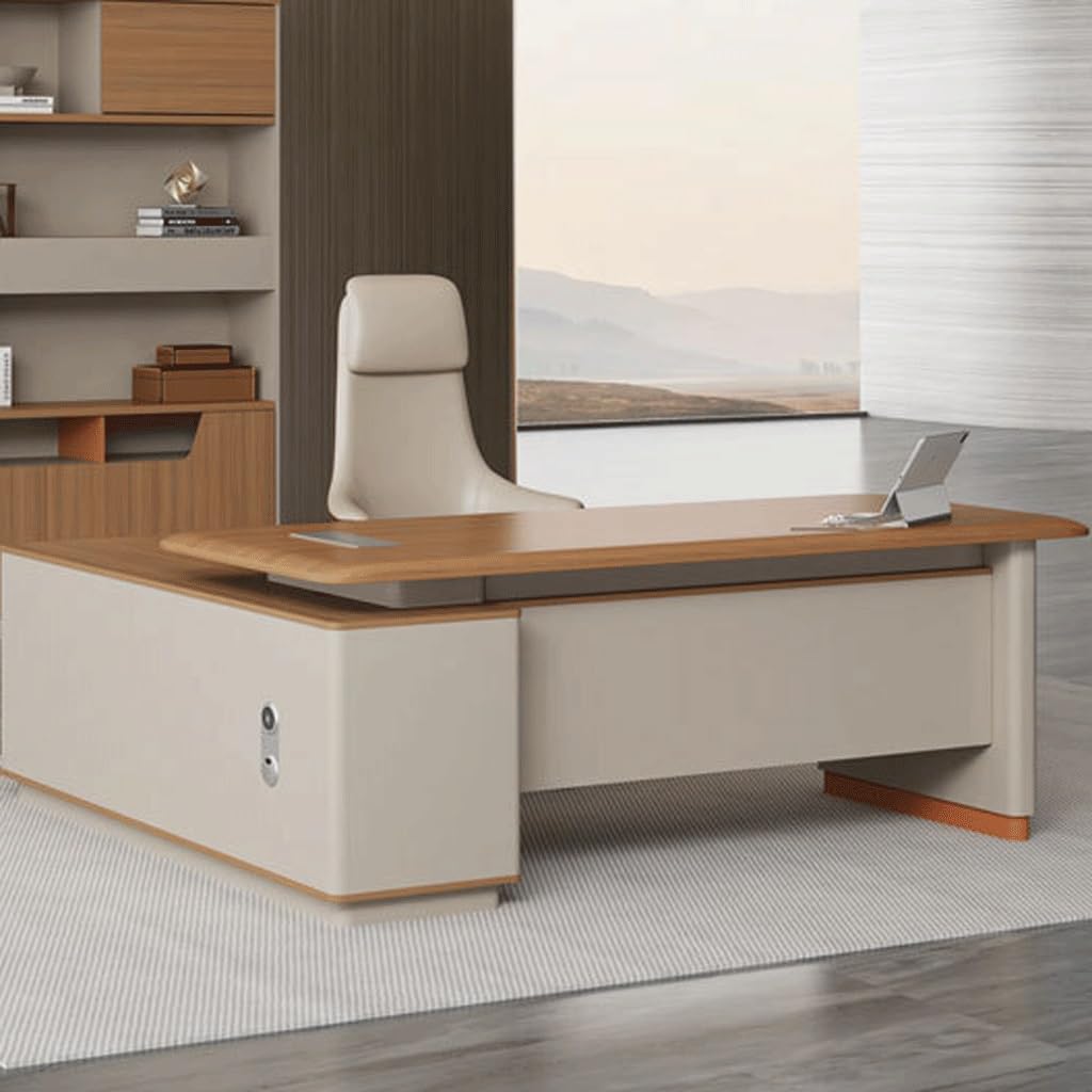 Mesa de Escritorio Para Computadora Scrivania Boss, Scrivania Da Ufficio Moderna, Scrivania Da Supervisore, Scrivania Da Manager, Mobili For Ufficio Scrivania da Studio Per Camera da Letto(A)