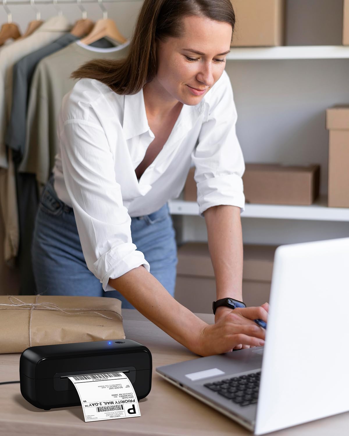 Phomemo Bluetooth Thermal Label Printer - 4x6 Shipping Label Printers for Small Business, Packages, Office, Organization - Thermal Printer Compatible with Amazon, Ebay, Shopify, Etsy, USPS, Fedex, DHL - Image 6