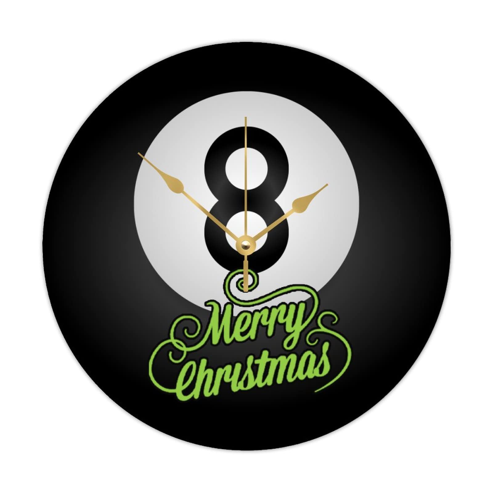 Horloge bois Merry Christmas décoration murale sport salon et cuisine
