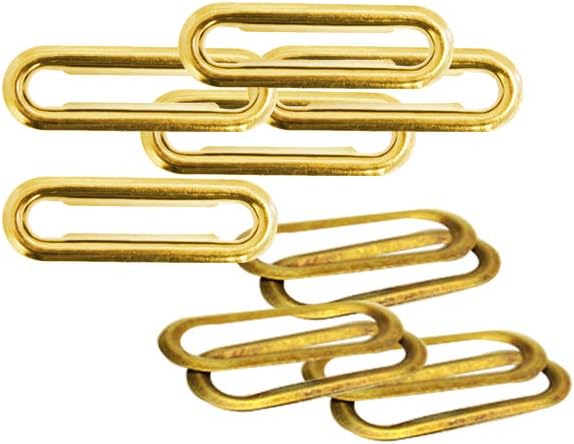 Trimming ShopOval Eyelets with Washers Brass Rust-Proof Durable Grommets for DIY Projects, Stationary, Leathercrafts, Banner Making (30mm, Gold, 50pcs)