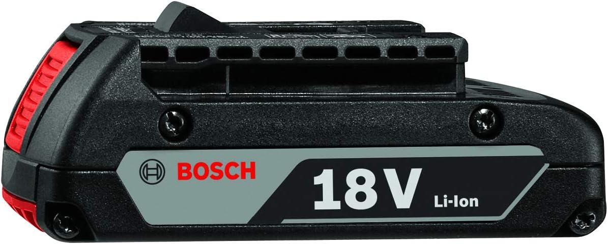 Super Brands BOSCH BAT612-2PK 18-volt Lithium-Ion 2.0 AH Slim Pack Battery with Digital Fuel Gauge, 2-Pack , Black