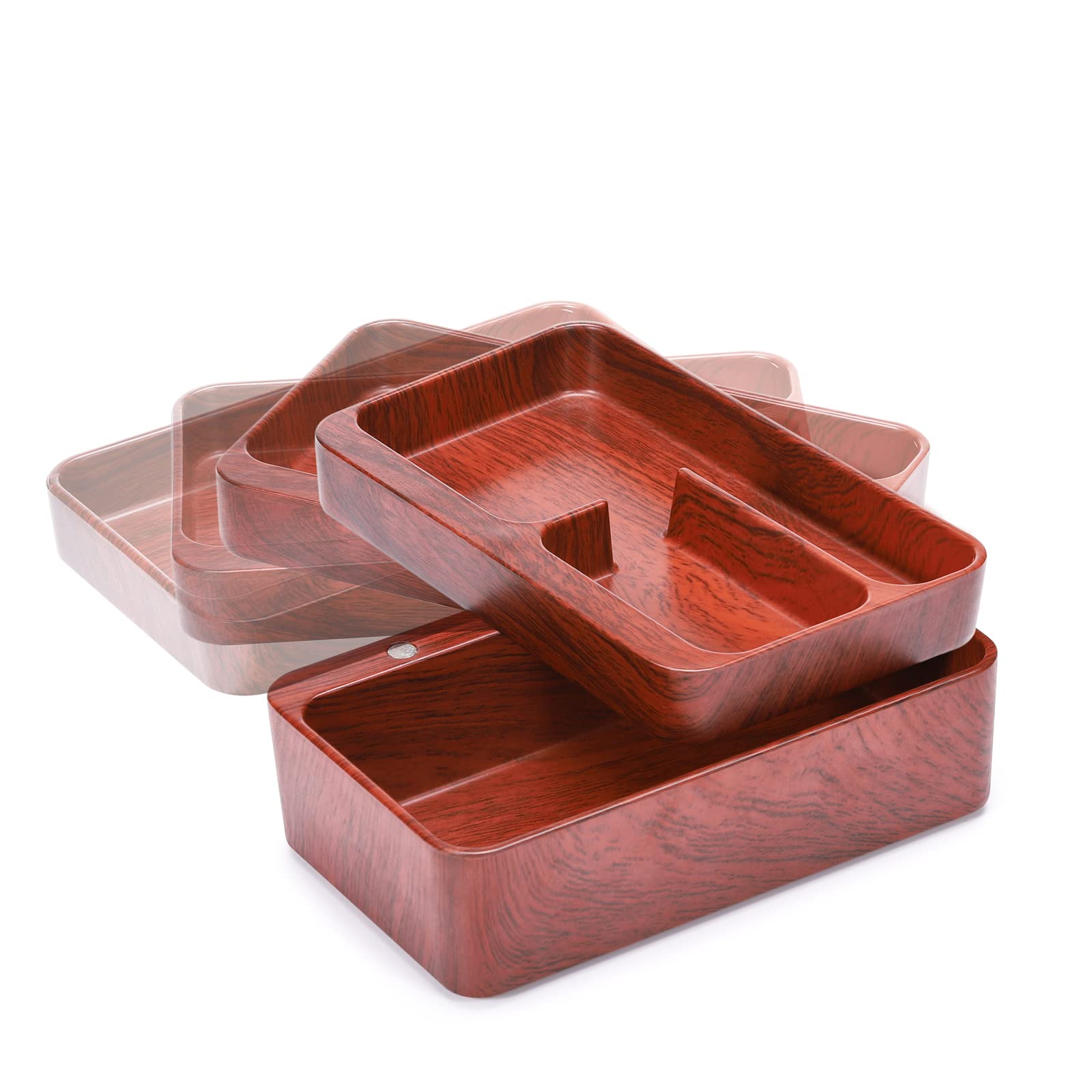 beheart Valet Tray Box with Magnetic Rotating, Office Desk Daily Supplies Organizer