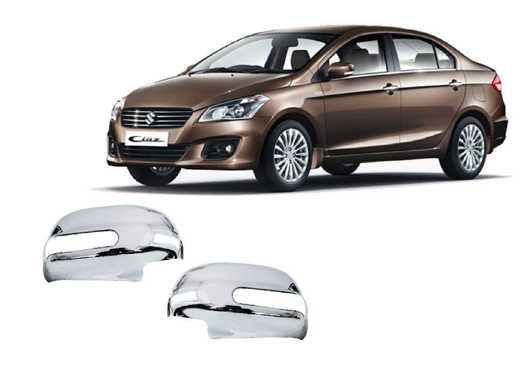 Car Chrome Side Mirror Cover for Maruti Suzuki Ciaz 2014-2018 Set of 2 Pcs