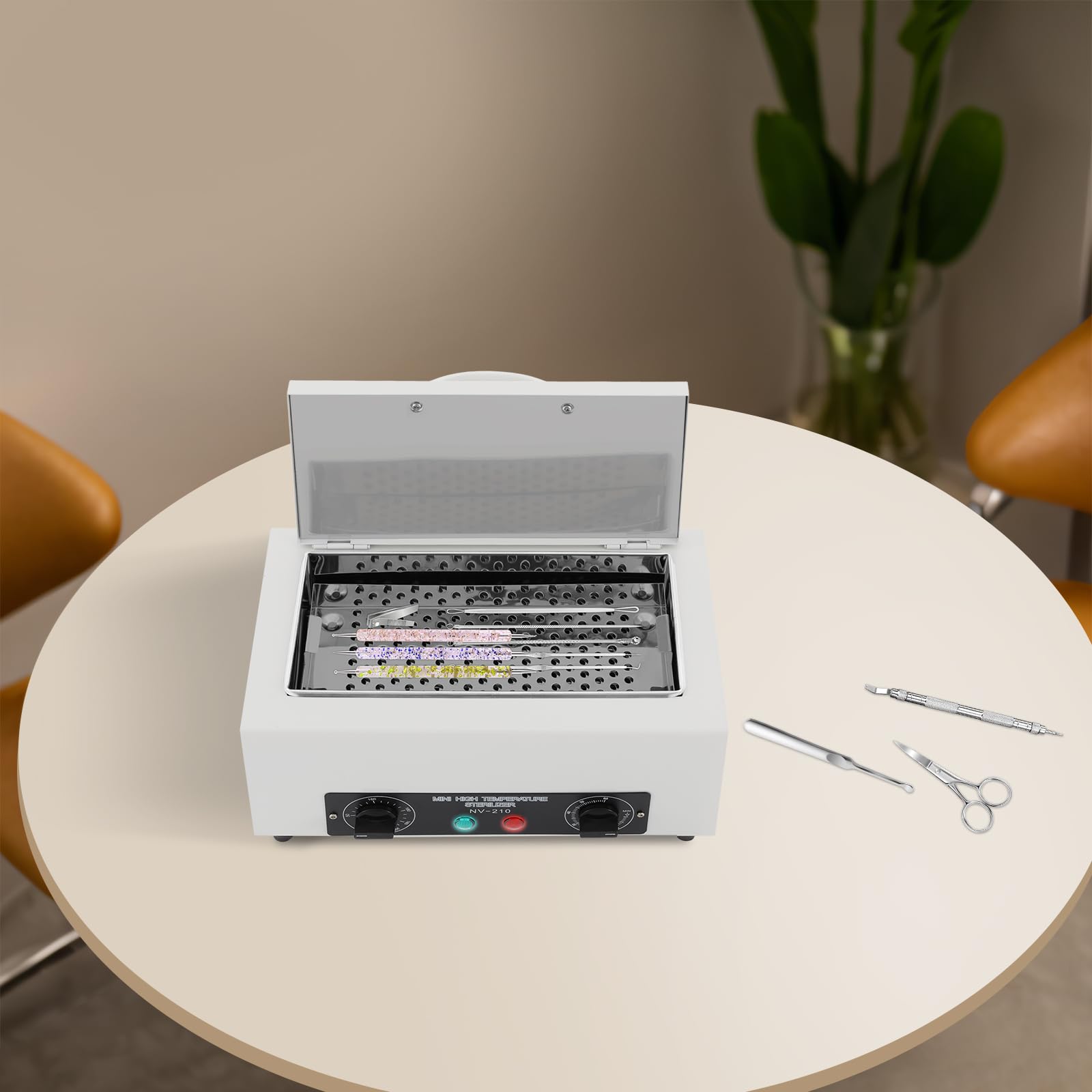 200 Grad Autoklav Hochtemperatur-Sterilisator-Nagel-Werkzeug-Sterilisator, Kleine Sterilisatoren für Tattoo Pediküre Studios Friseur Nagelstudios