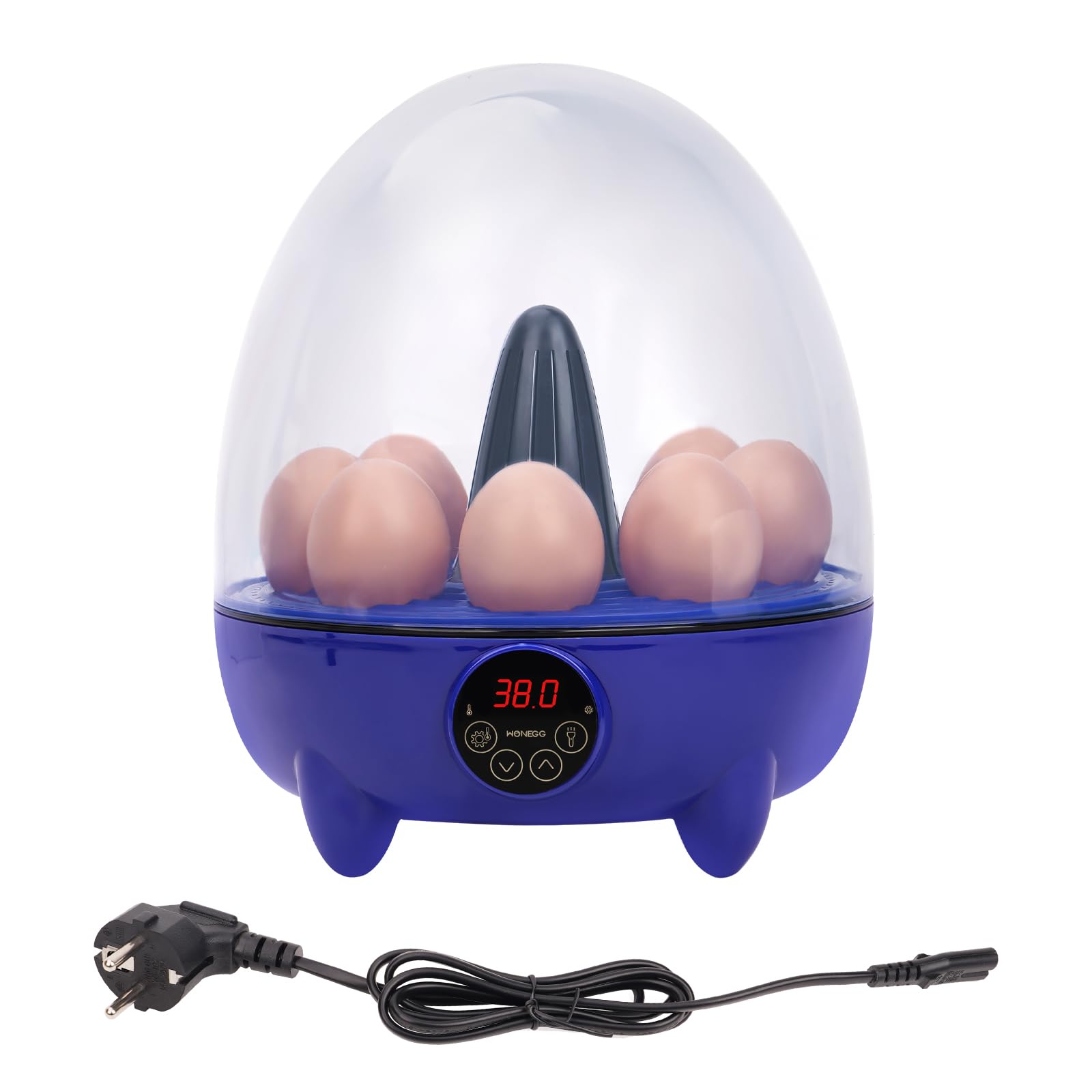 Inkubator do jajek, 8 jajek, z regulacją wilgotności, mini inkubator 360 View, inkubator dla kur, kaczek, gęsi, ptaków, indyków