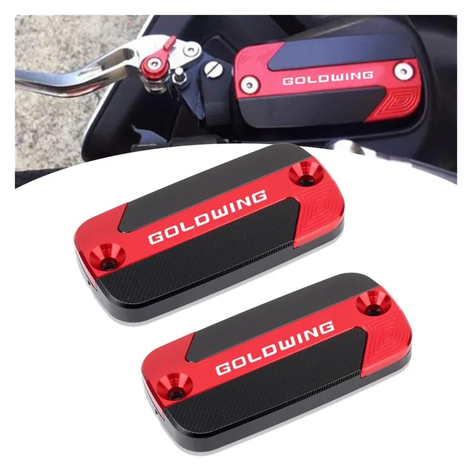 Couvercle Réservoir Liquide Frein Moto Bouchon De Réservoir De Liquide De Frein Avant pour Moto, Couvercle De Maître-Cylindre pour GL GL1800 GL1500 GL 1800 VTX 10-18