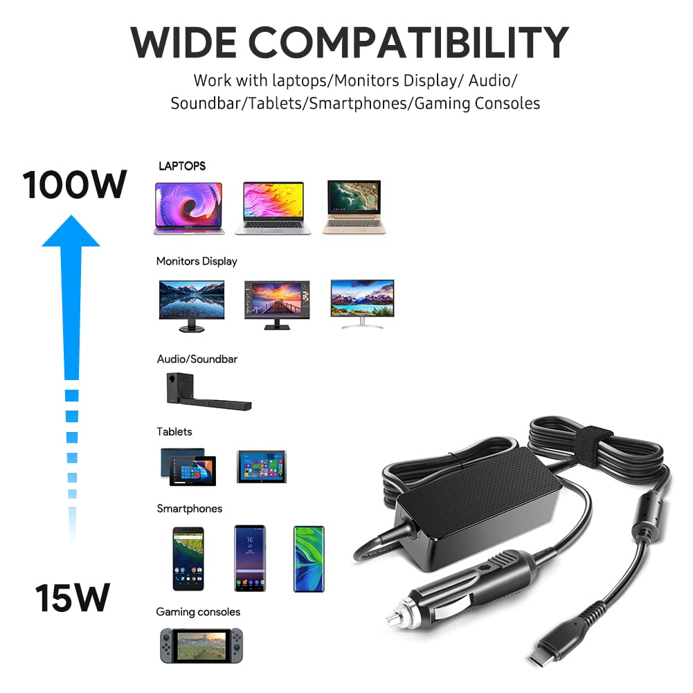 KFD 118W USB-C Auto-Ladegerät – PD 3.0, 100W, Für Laptop, MacBook, DJI Drohne