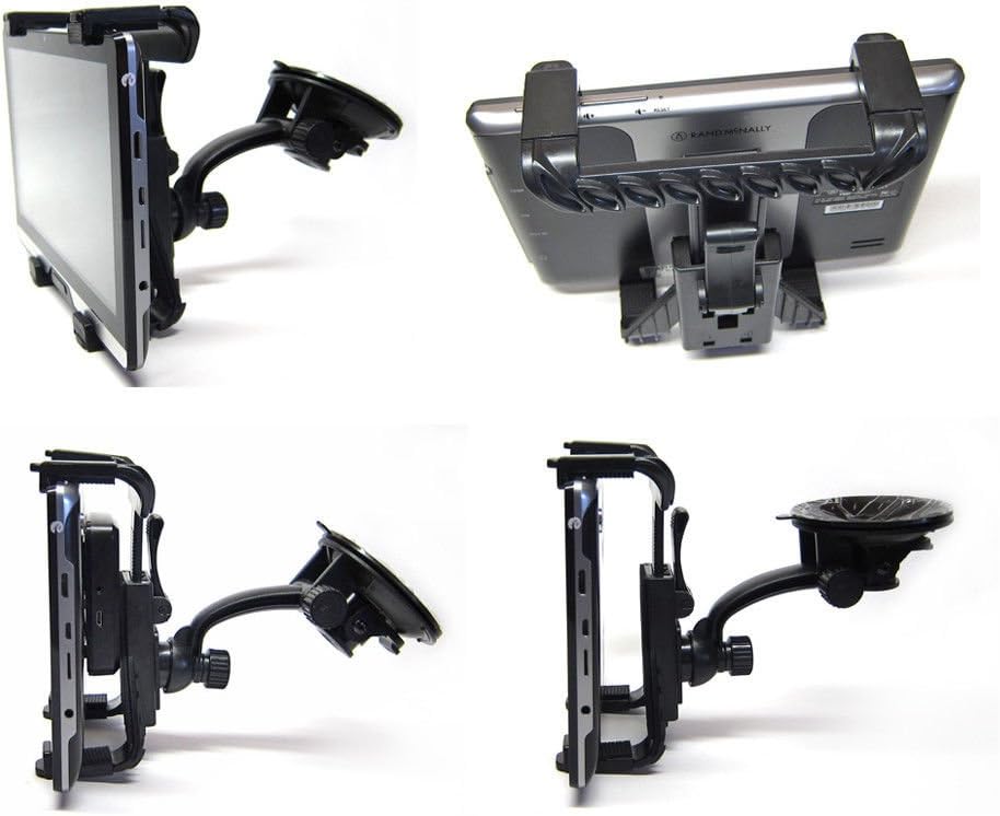 RamtechCar Vehicle Truck Adjustable Windshield Suction Mount Holder Bracket Stand Suitable for Rand McNally OverDryve 7 8 Pro/Pro II GPS (Note: Fits Tablet GPS and Magnetic Slice Mount) - WMB7