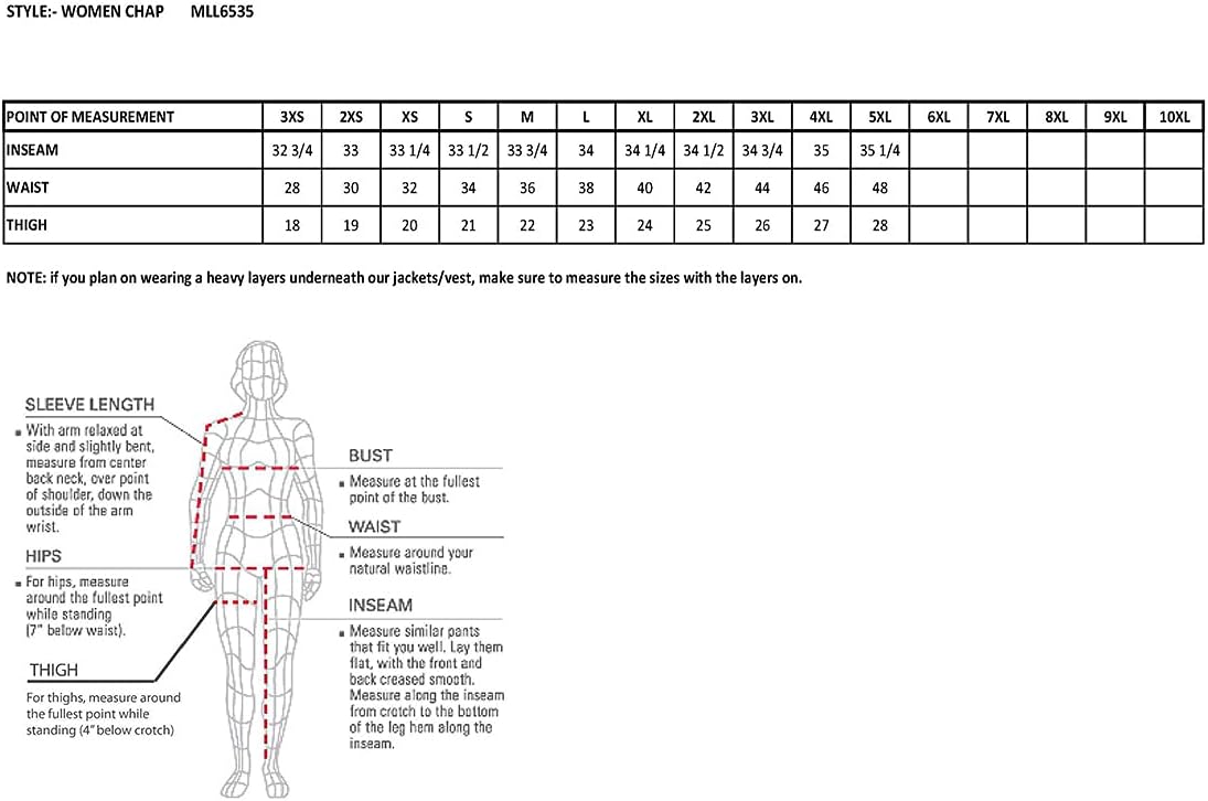 Milwaukee Leather Premium Leather Motorcycle Riding Chaps for Women Bikers - Image 3