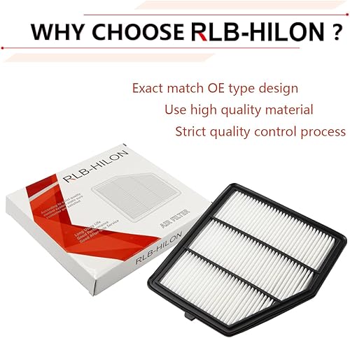 Miniatura 4 de RLB-HILON Filtro de aire de motor compatible con Nissan Altima 2.5L 2019 2020 2021 2022 año, para 165466CA0A 0421960 1433779 CA12551