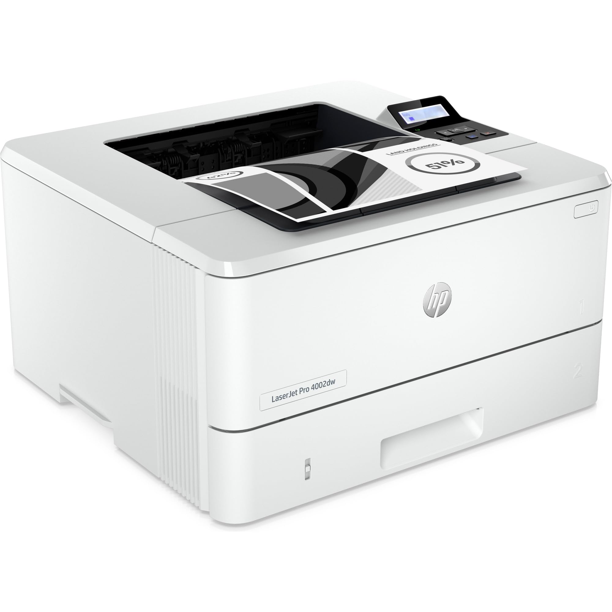 HP Laserjet Pro 4002dw 2Z606F, Stampante A4 B/N, Stampa Automatica Fronte e Retro, 42 ppm, WiFi, Ethernet, Bianca