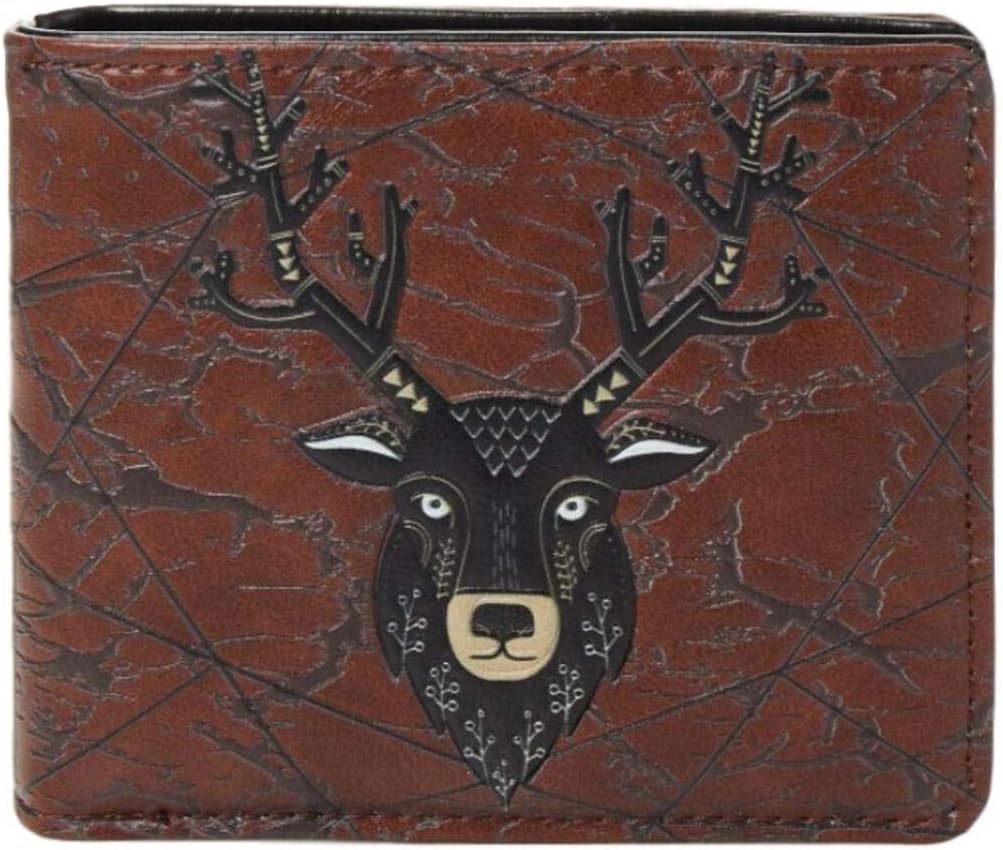 Shag Wear Elk Head Brown Gents Leatherette Wallet