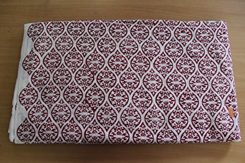 Coupe handicraftofpinkcity Craft Bloc imprimé indien en tissu imprimé design Arbre de Noël., Tissu, naturel, 1YARD Cover