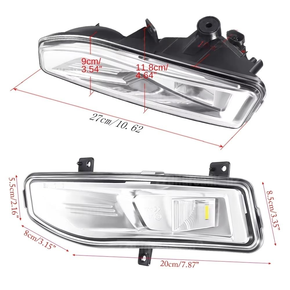 Conjunto De Luz LED Antiniebla Para Coche Para Parachoques Delantero 40W H11 12V Para Almera Para Sedán 2020-2023 2 Piezas Faros antiniebla parachoques delantero(2 White Fog Light)