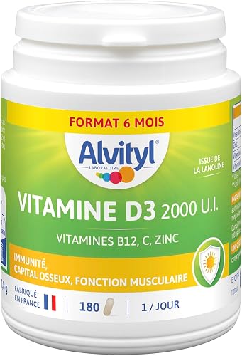Vitamine D3 2000 UI Immunité x180 Alvityl