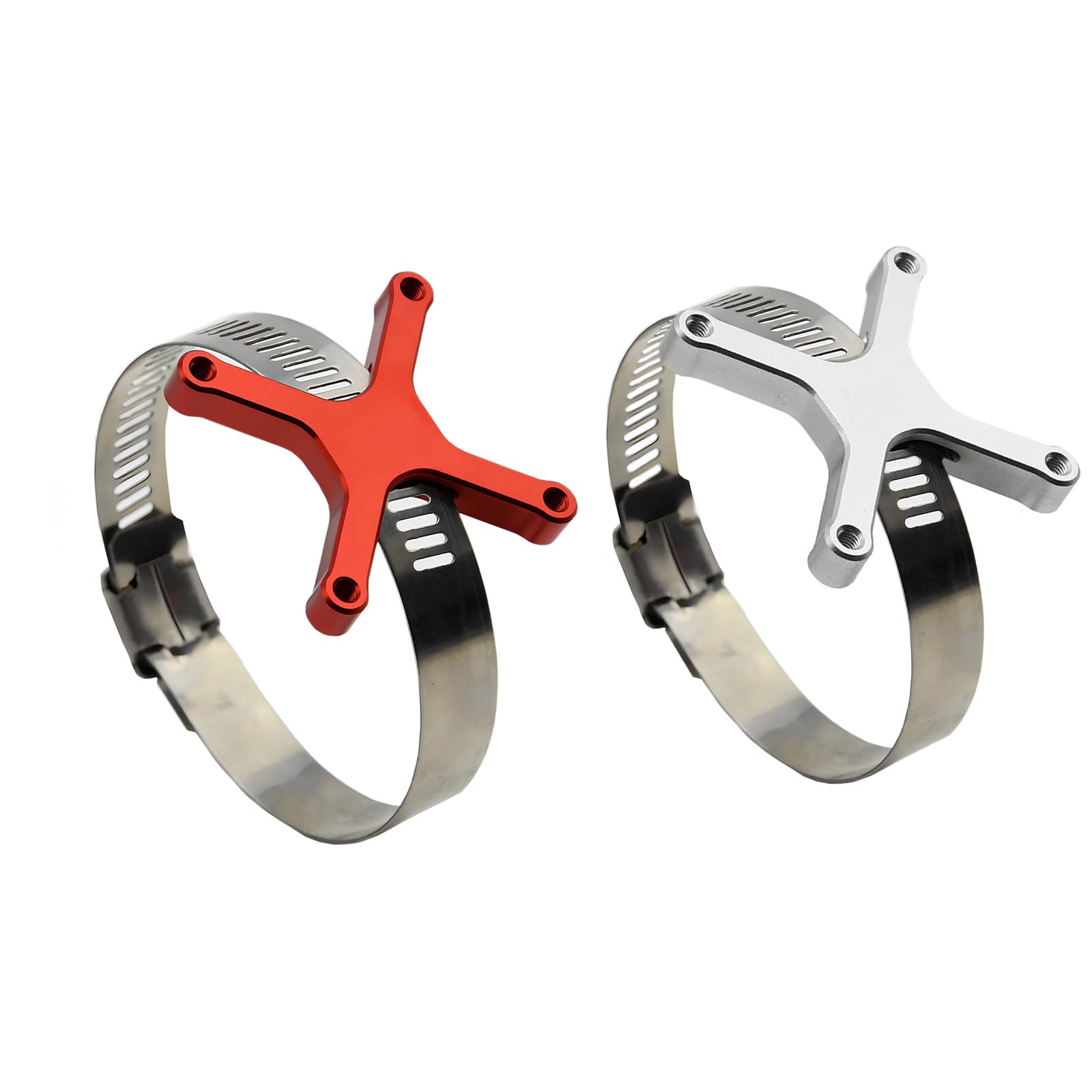 RC Motor Fan Base, Adjustable Diameter of 36-60mm, Suitable for 1/5 1/7 1/10 RC Motor Heat Dissipation Upgrade Components (Silvery)