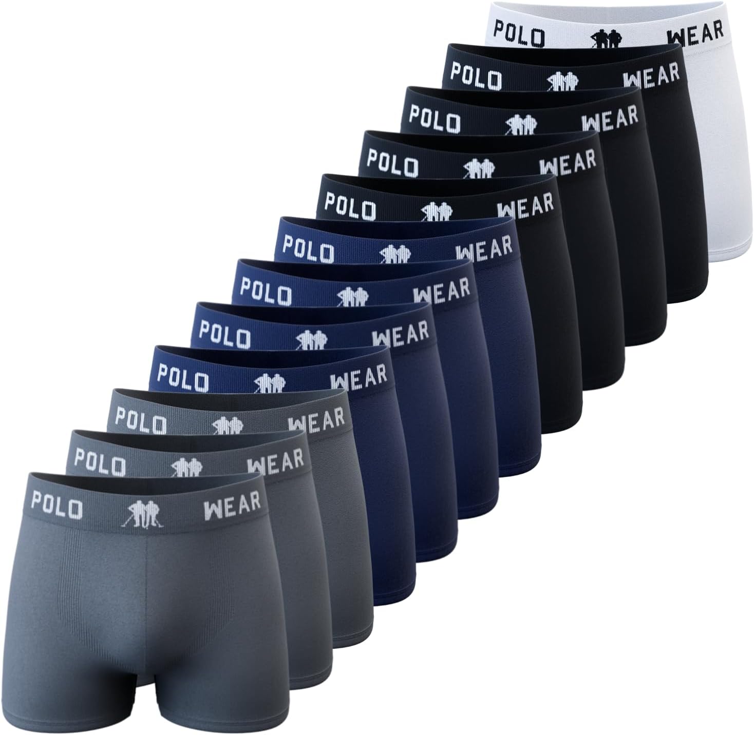 Men’s Underwear Microfiber Low Rise Trunks Breathable Assorted Colors Multipack 12-pack
