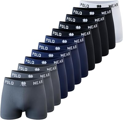 Kit 12 Cuecas Masculinas Boxer Microfibra Adulto Box Sem Costura Polo Wear Sortido