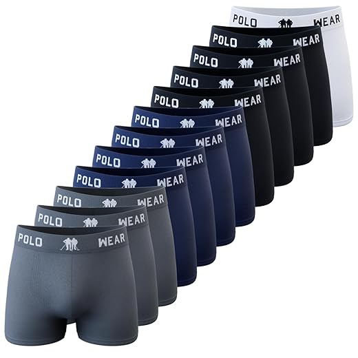 Kit 12 Cuecas Masculinas Boxer Microfibra Adulto Box Sem Costura Polo Wear Sortido