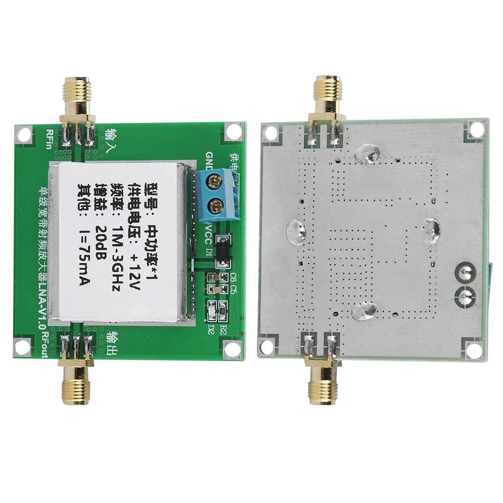 Modulo amplificatore a banda larga, LNA RF a basso rumore Modulo amplificatore a banda larga Il segnale rafforza 1-3000MHz 2.4GHz 20dB HF VHF/UH, design compatto per un facile trasporto