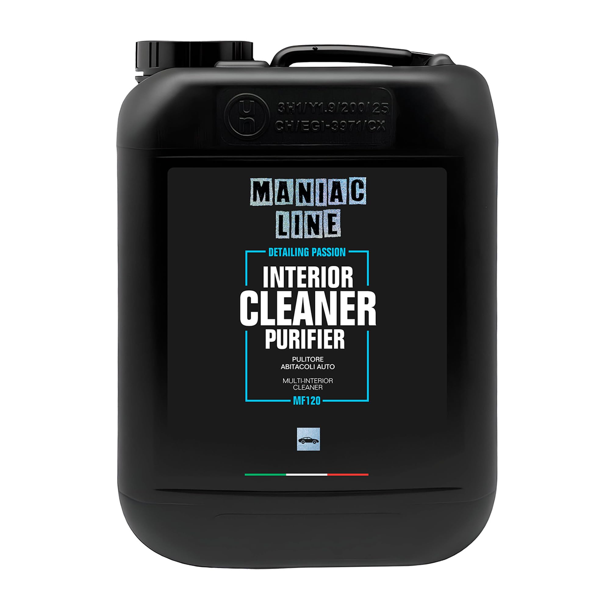 Mafra - Maniac Car Detailing Line, Format 5L, Środek do czyszczenia wnętrza, Środek do czyszczenia wnętrza samochodu o działaniu odkażającym i przeciwzapachowym, usuwa trudne zabrudzenia mieszane.