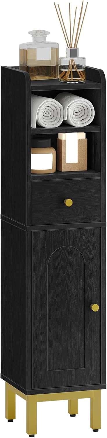 Amazon.com: Hzuaneri Bathroom Storage Cabinet, Corner Floor Cabinet ...