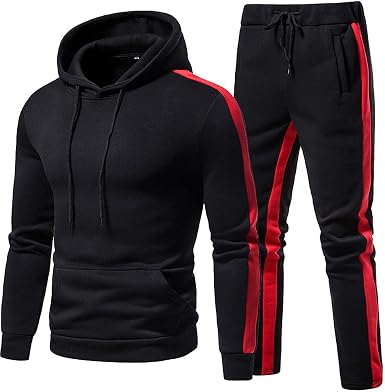 Amazon.com: Conjunto de 2 piezas de sudadera con cordón para hombre,  sudadera y pantalones deportivos con capucha : Ropa, Zapatos y Joyería