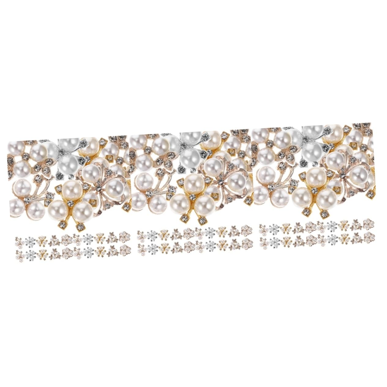 NUOBESTY 3 Sätze Teiliges Perlen Haarklammern Haarspangen Haarnadeln Für Frauen Handgemachte Haaraccessoires Mit Strass Für Besondere Anlässe 50 Stück * 3